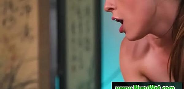  Sensual massage girl fuck her client during nuru massage session - Mark Zane, Lily Glee